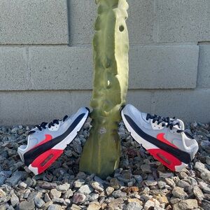 Nike Kids 4.5 Air Max Sneakers - Gray, Red and hot Pink.